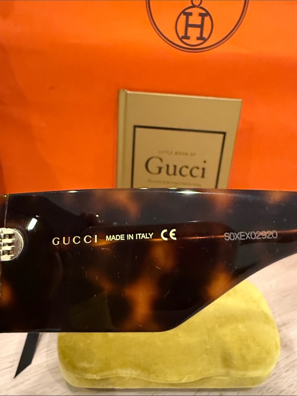 Gucci GG Monogram Oversized Square Sunglasses Tortoise Sold Out NEW - Picture 6 of 9